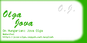 olga jova business card